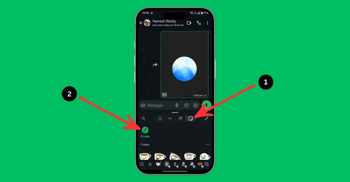 WhatsApp: встроенный редактор создания стикеров