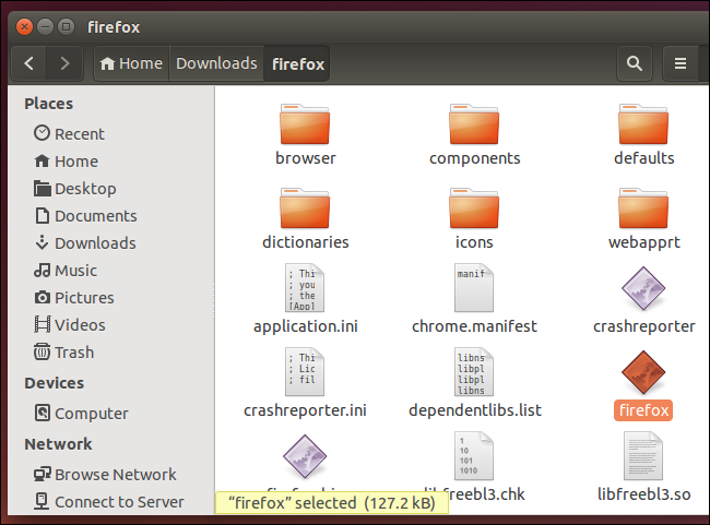 Запуск программы из распакованного архива .tar.bz2: папка с исполняемым файлом