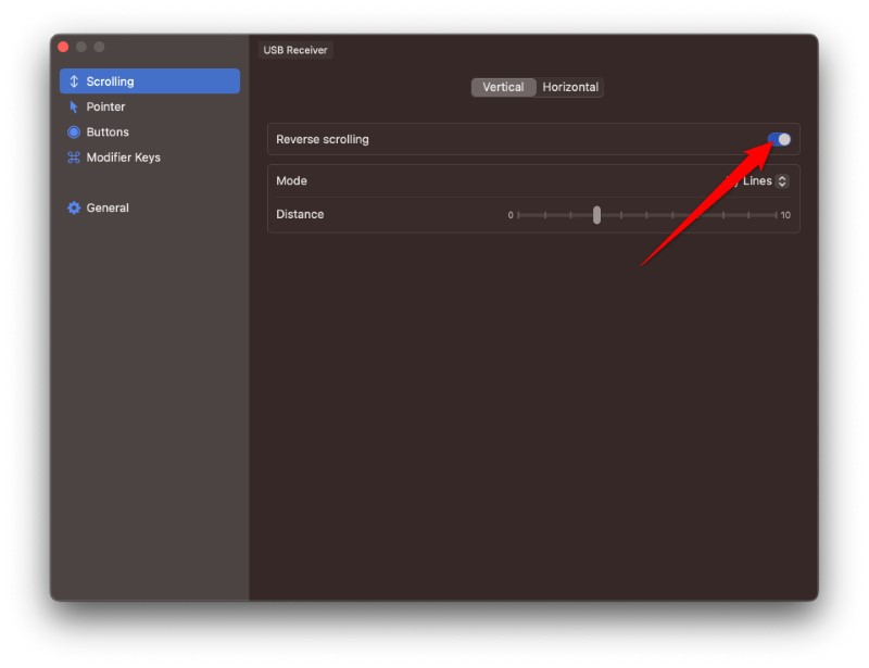 интерфейс LinearMouse с настройками мыши