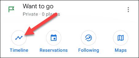 Нажмите на пузырёк «Хронология» в приложении