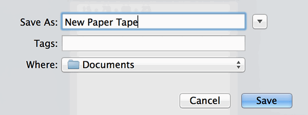 Выберите место для сохранения файла ленты.