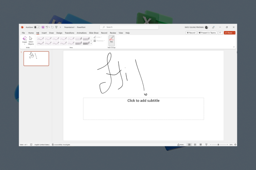Как включить рисование в PowerPoint (веб)
