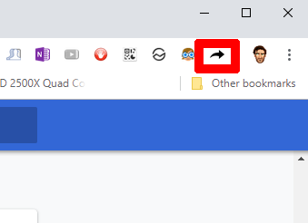 Иконка установленного расширения в панели браузера