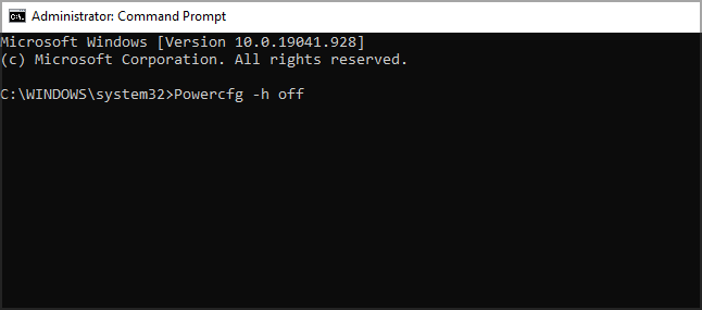 Отключение гибернации и Fast Startup