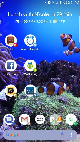 Виджет At a Glance с датой и погодой