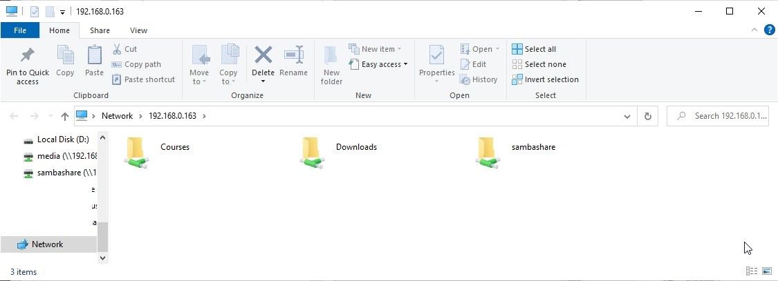 Просмотр папок Samba в Windows через Проводник