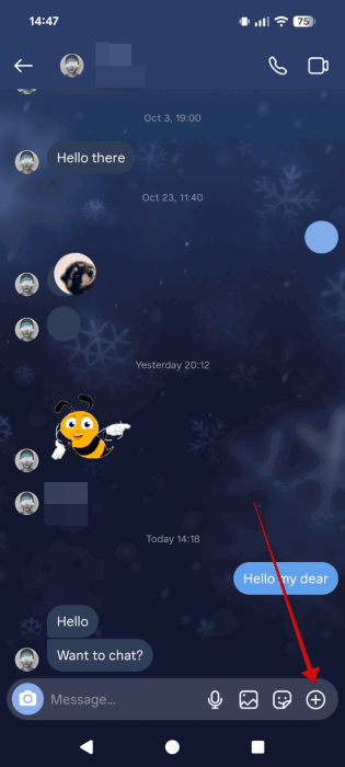 Нажатие на кнопку