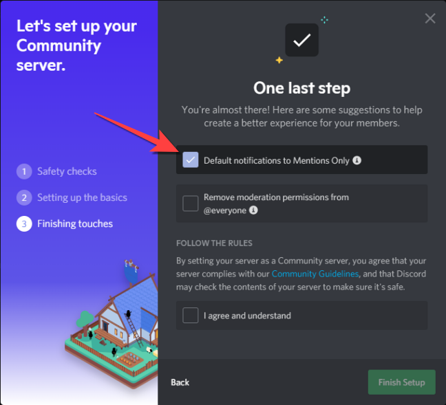 Установите уведомления Mentions Only