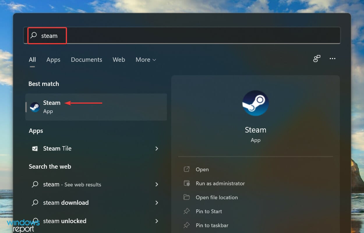 Launch Steam app to fix resident evil 7 fatal application exit