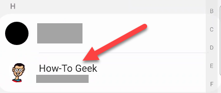 Выберите контакт для виджета.