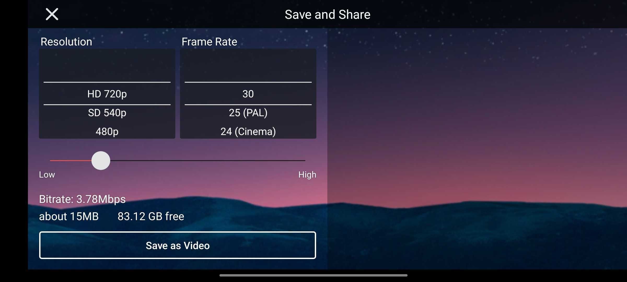 Экспорт видео в KineMaster