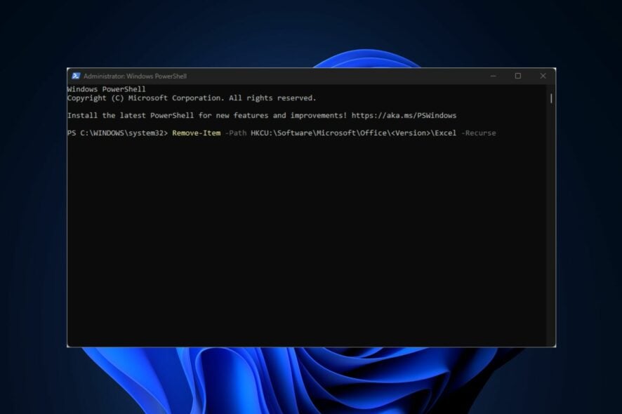 Сброс Excel до настроек по умолчанию