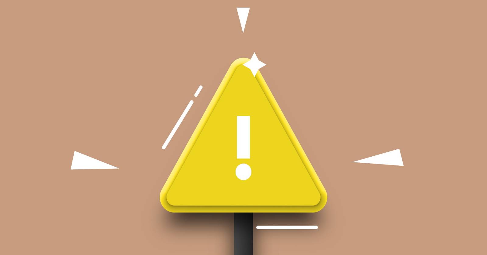 Windows 드라이브 옆 노란 경고 삼각형