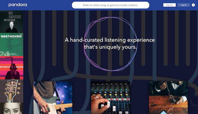 Pandora: пример станции по любимому артисту