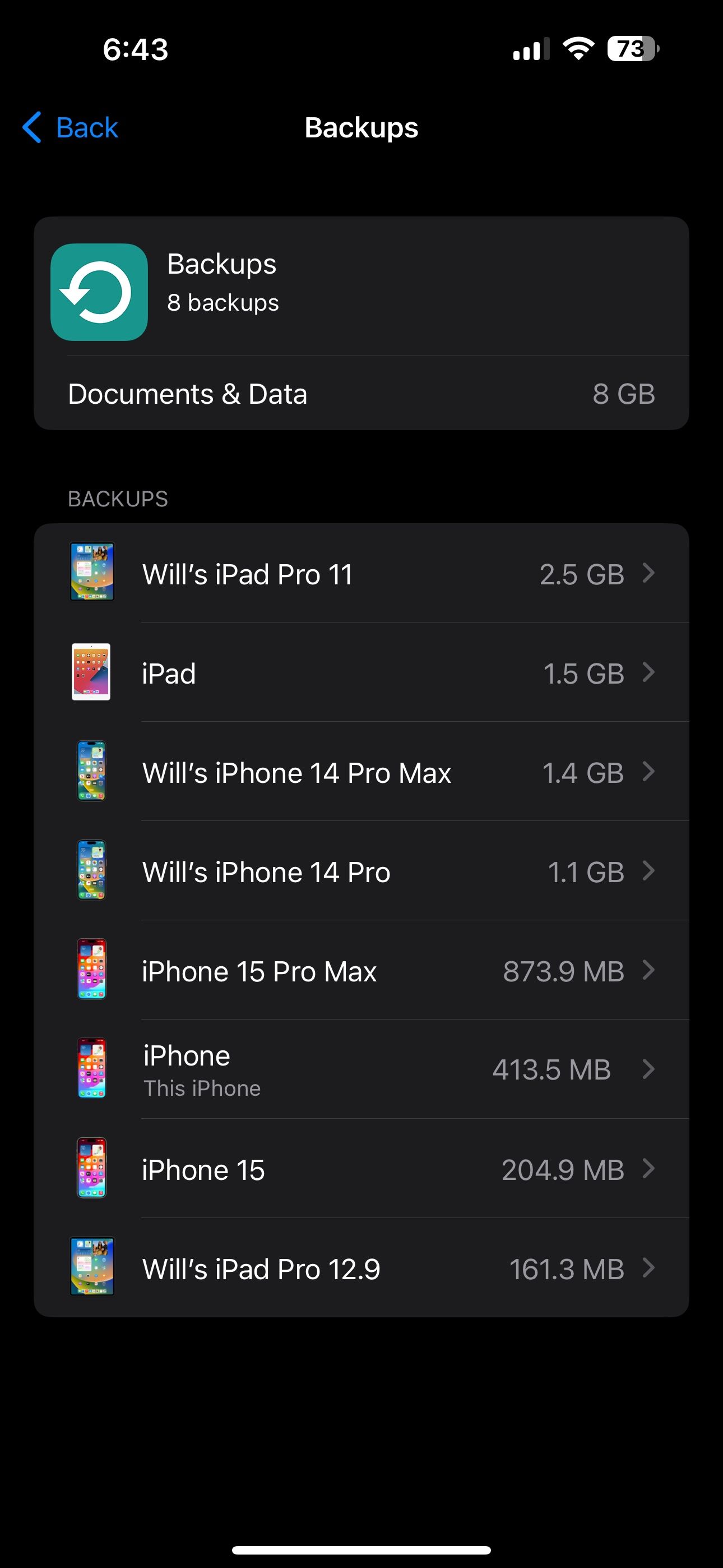 Резервные копии в iCloud