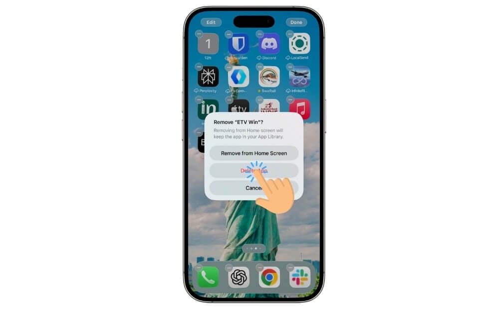 App aktualisieren oder löschen, um Akkuverbrauch zu senken