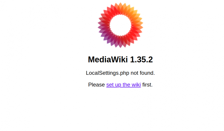 Стартовая страница установки MediaWiki