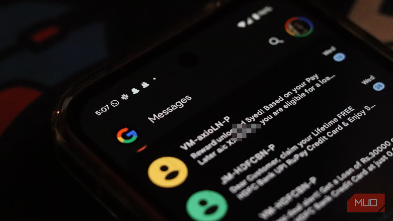 Приложение Google Messages на Android‑телефоне