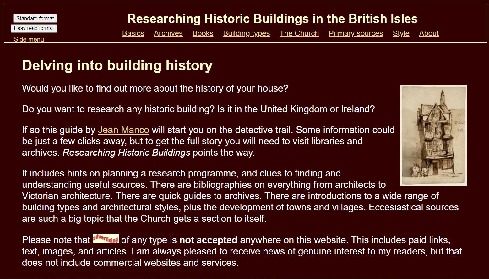 Сайт Building History — руководство по исследованию зданий в Великобритании