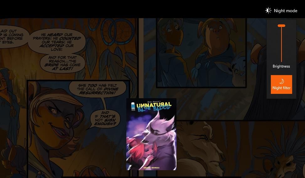 Опция Night Mode в Cover