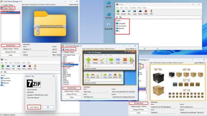 7-Zip: тема Windows 11 и инструкция