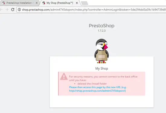 Backoffice PrestaShop