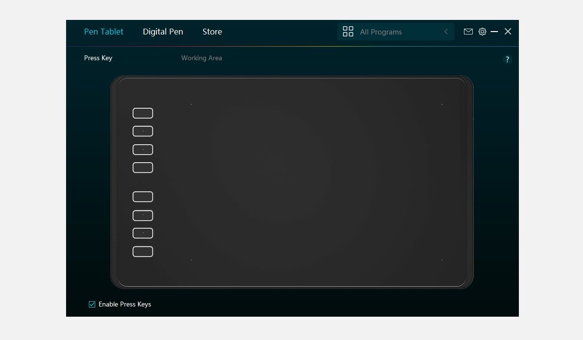 Программное обеспечение HuionTablet — настройки цифрового пера
