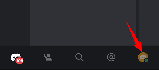 Коснитесь иконки вашего профиля в нижней панели.