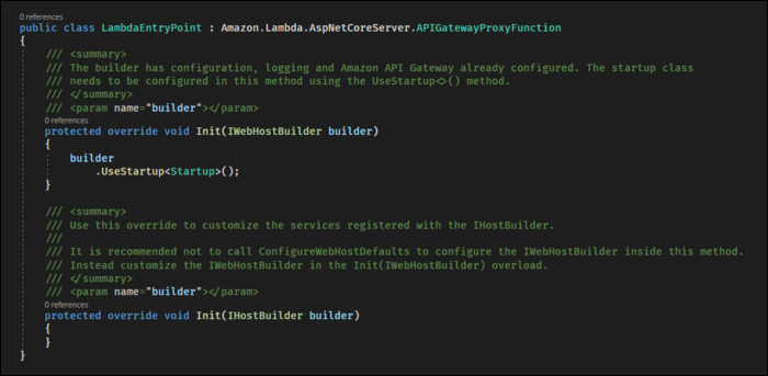Выбор шаблона ASP.NET Core Web API