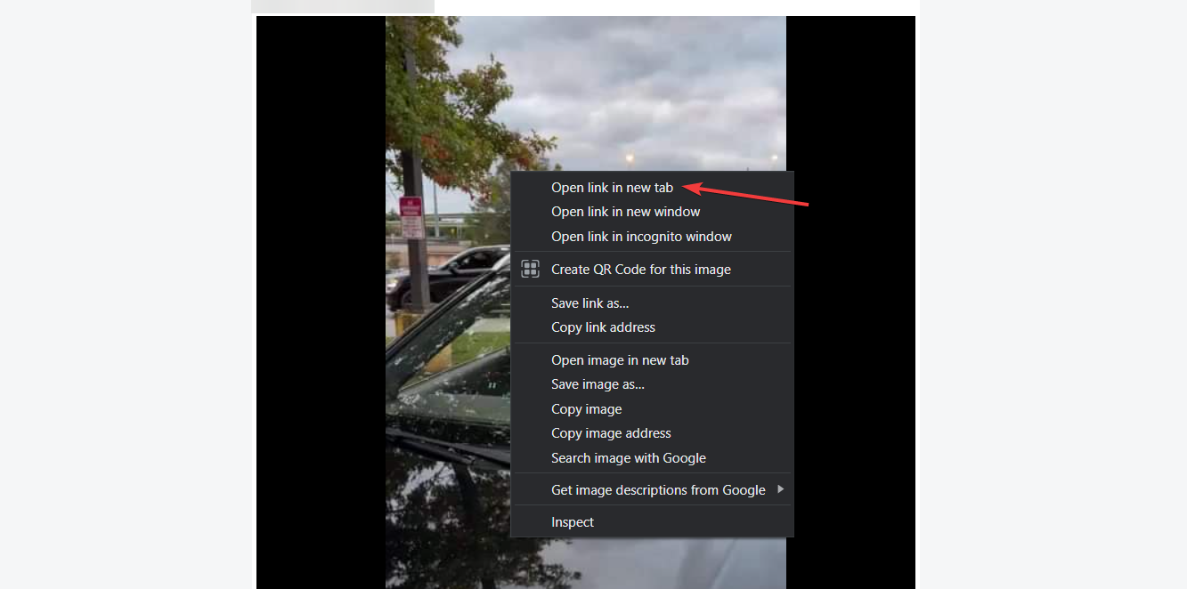 Открыть видео в новой вкладке через контекстное меню
