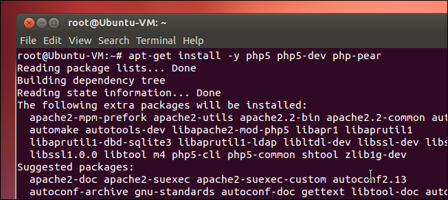 Процесс установки PHP в apt