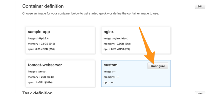 Customizing image type.