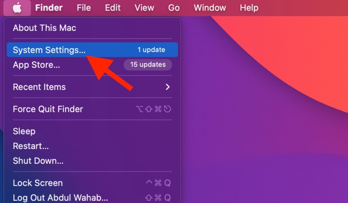 Откройте Системные настройки
