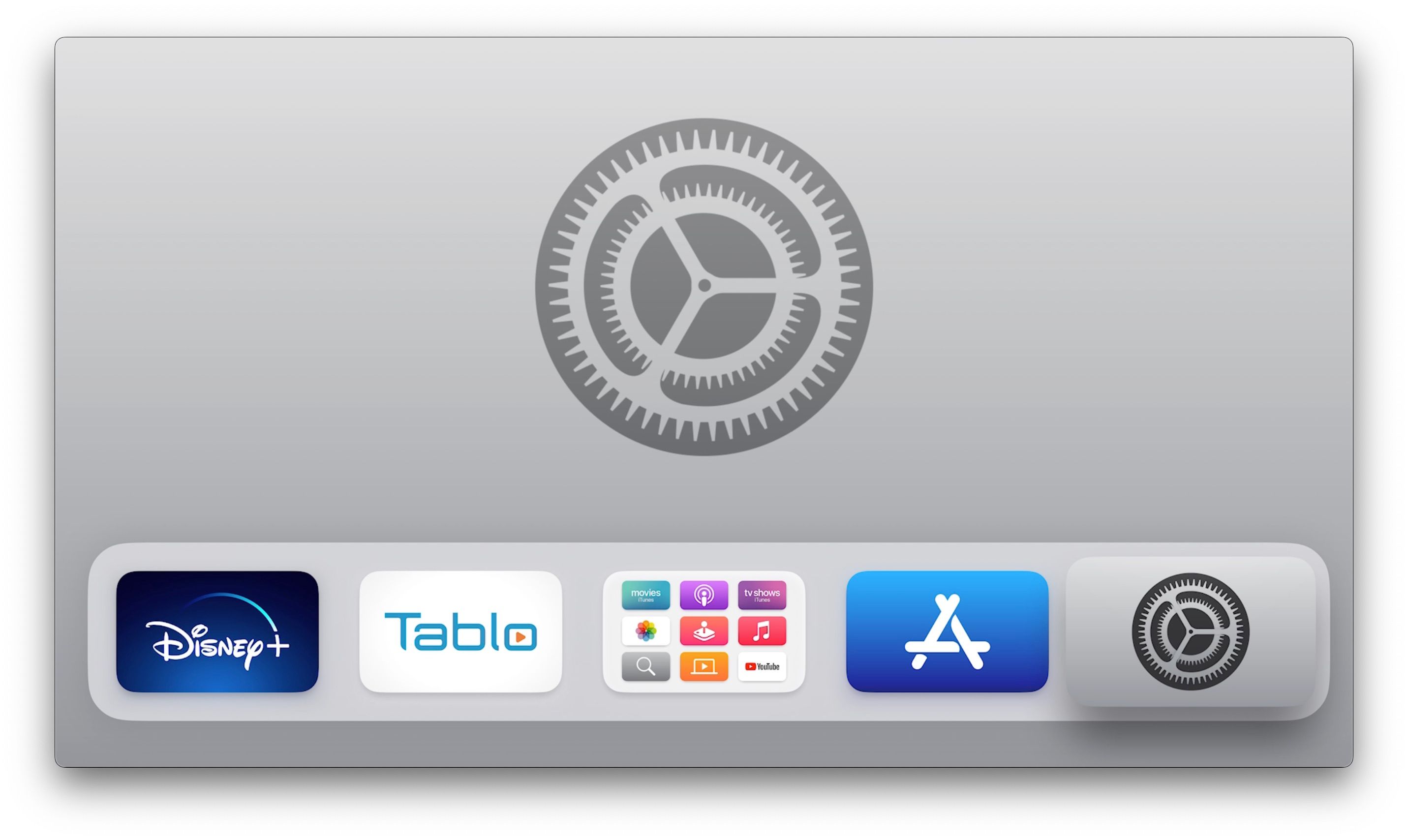 Главный экран Apple TV в tvOS