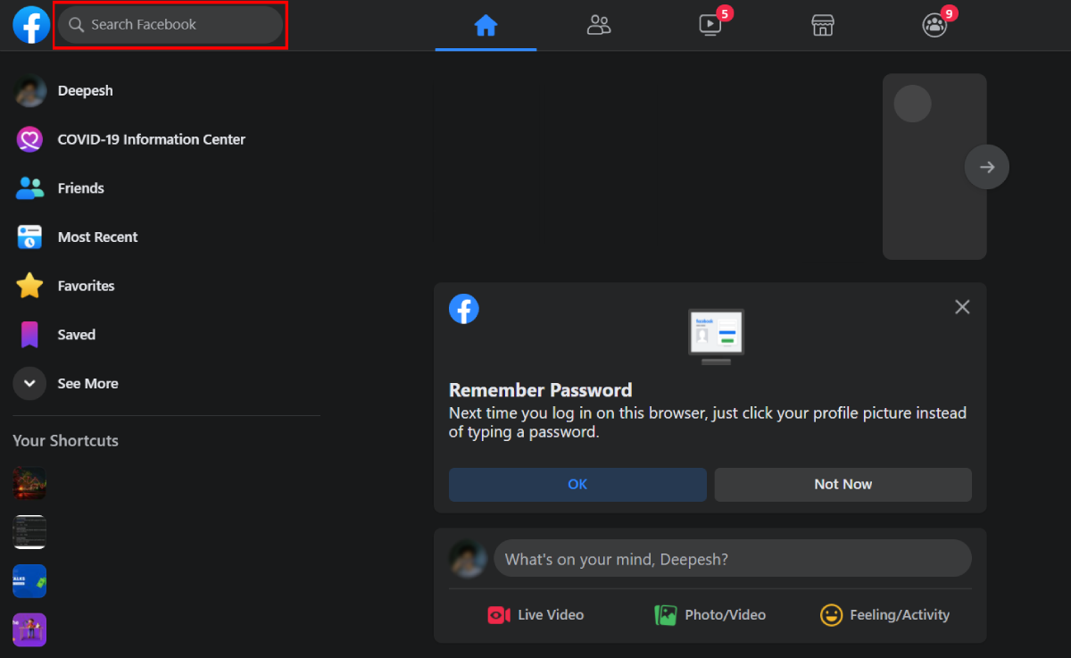 facebook search results people
