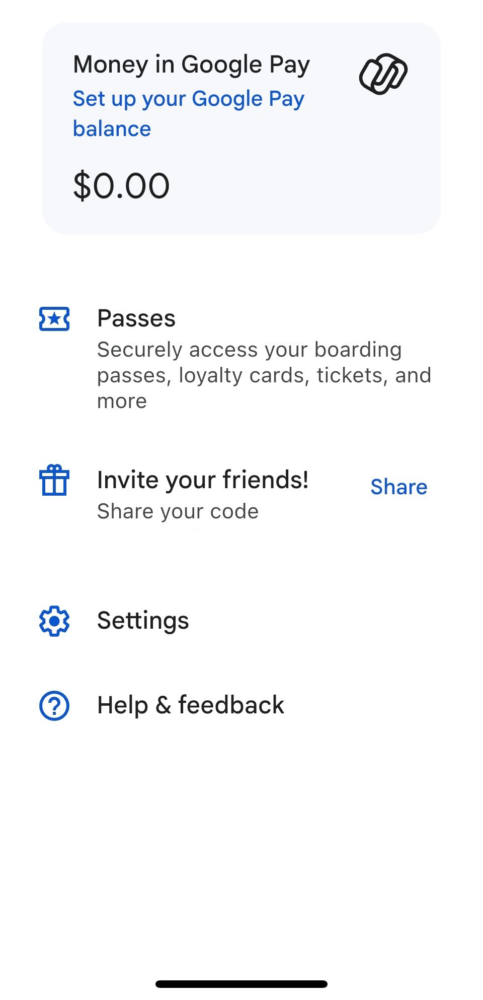 Баланс Google Pay и транзакции
