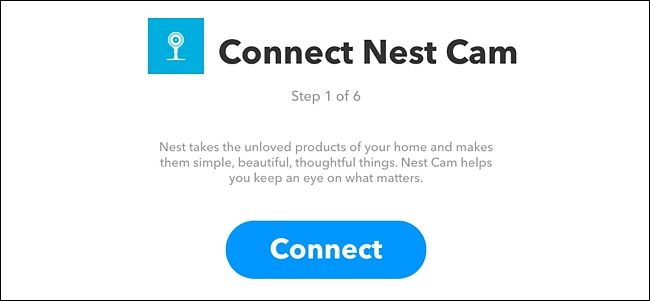 Процесс подключения Nest Cam к IFTTT: разрешение доступа