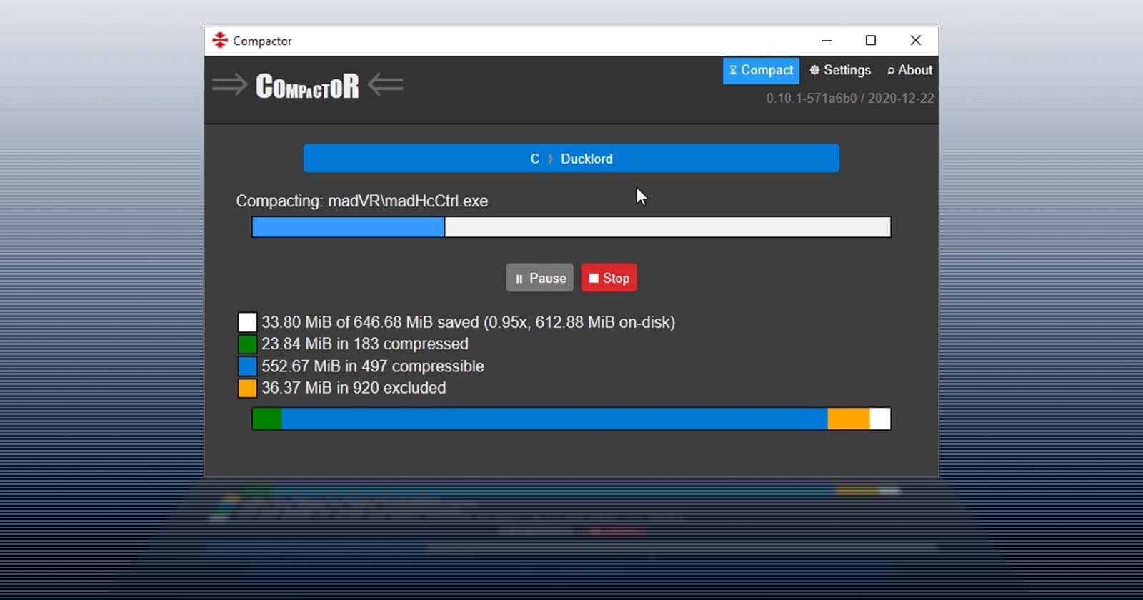 Сжимайте приложения и игры на Windows с Compactor