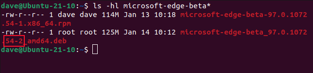 Список файлов RPM и созданный DEB рядом на диске