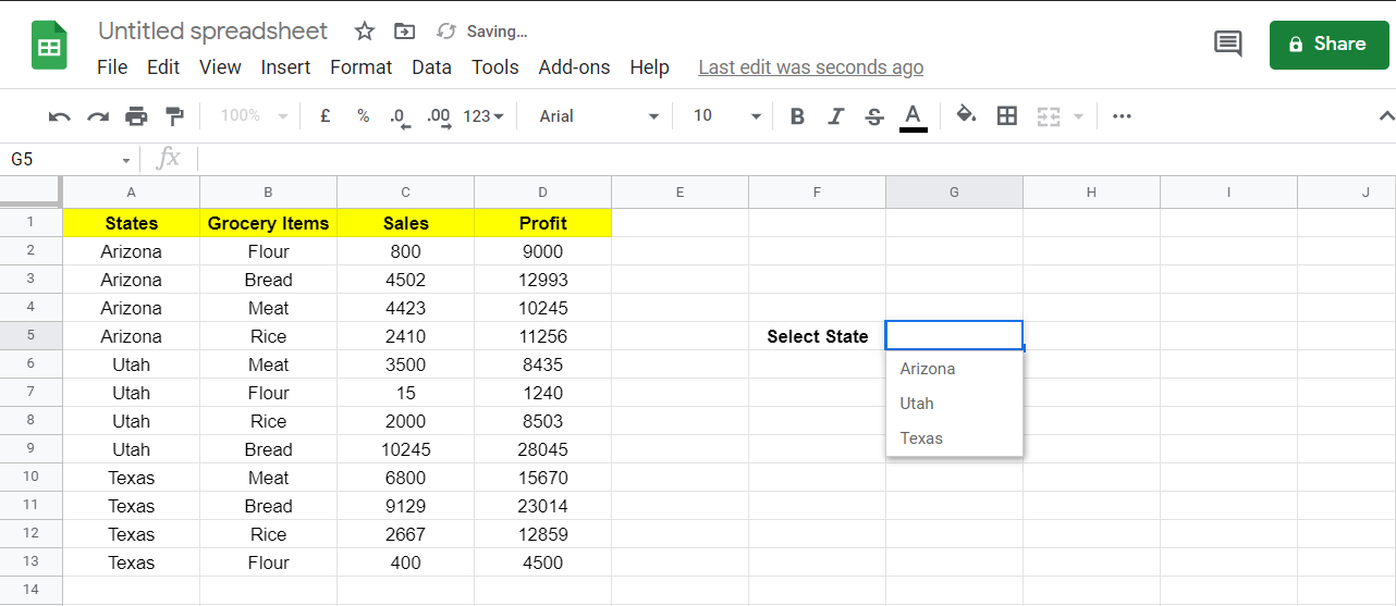 Dropdown-Menu-Created-for-States