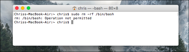 Интерфейс System Integrity Protection (rootless)