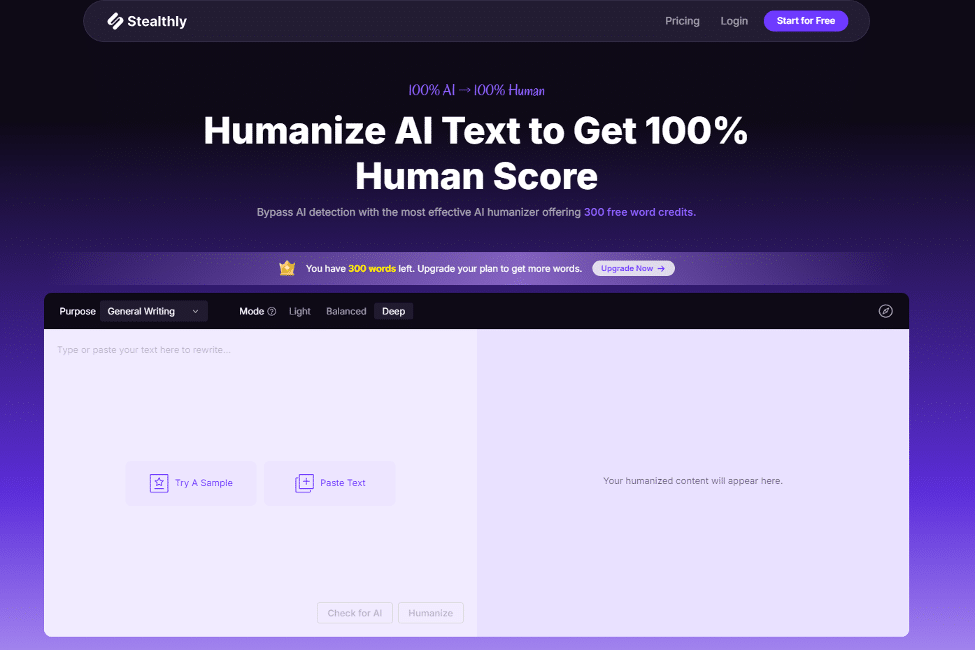 Иллюстрация: настройки Stealthly для выбора уровня humanize