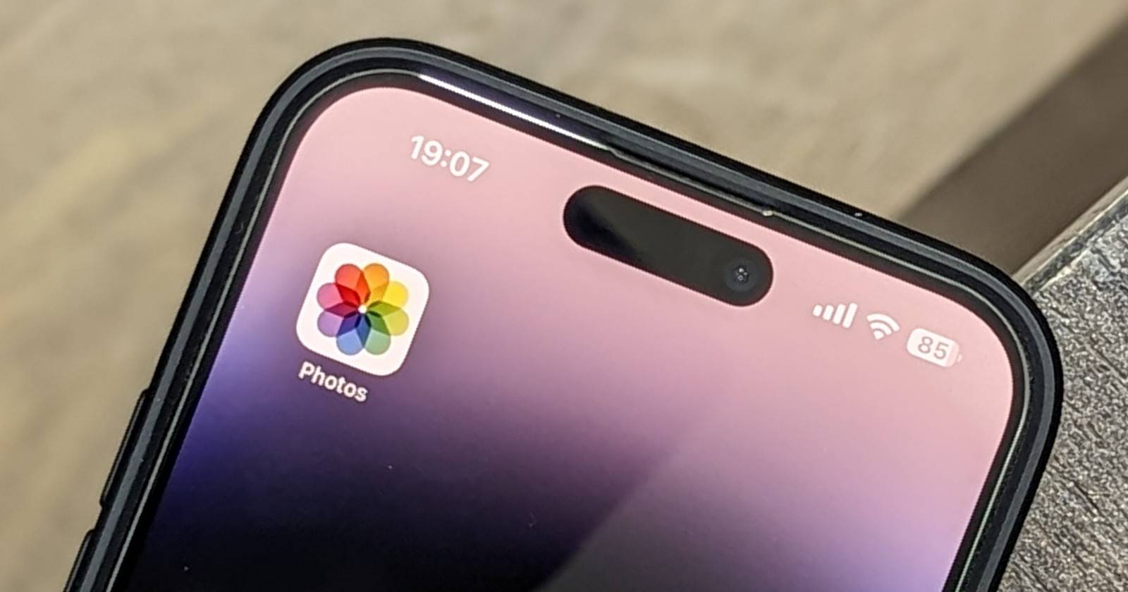 Приложение «Фото» на главном экране iPhone