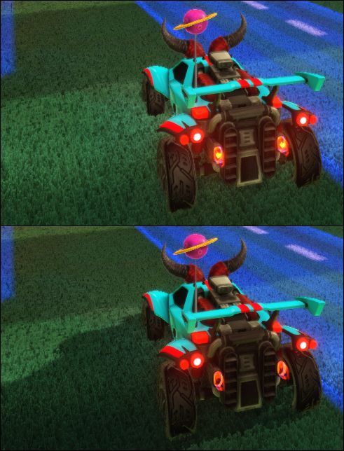 Пример динамических теней: включено и выключено