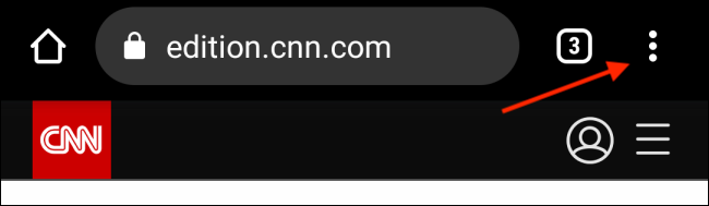 Нажмите меню в Chrome