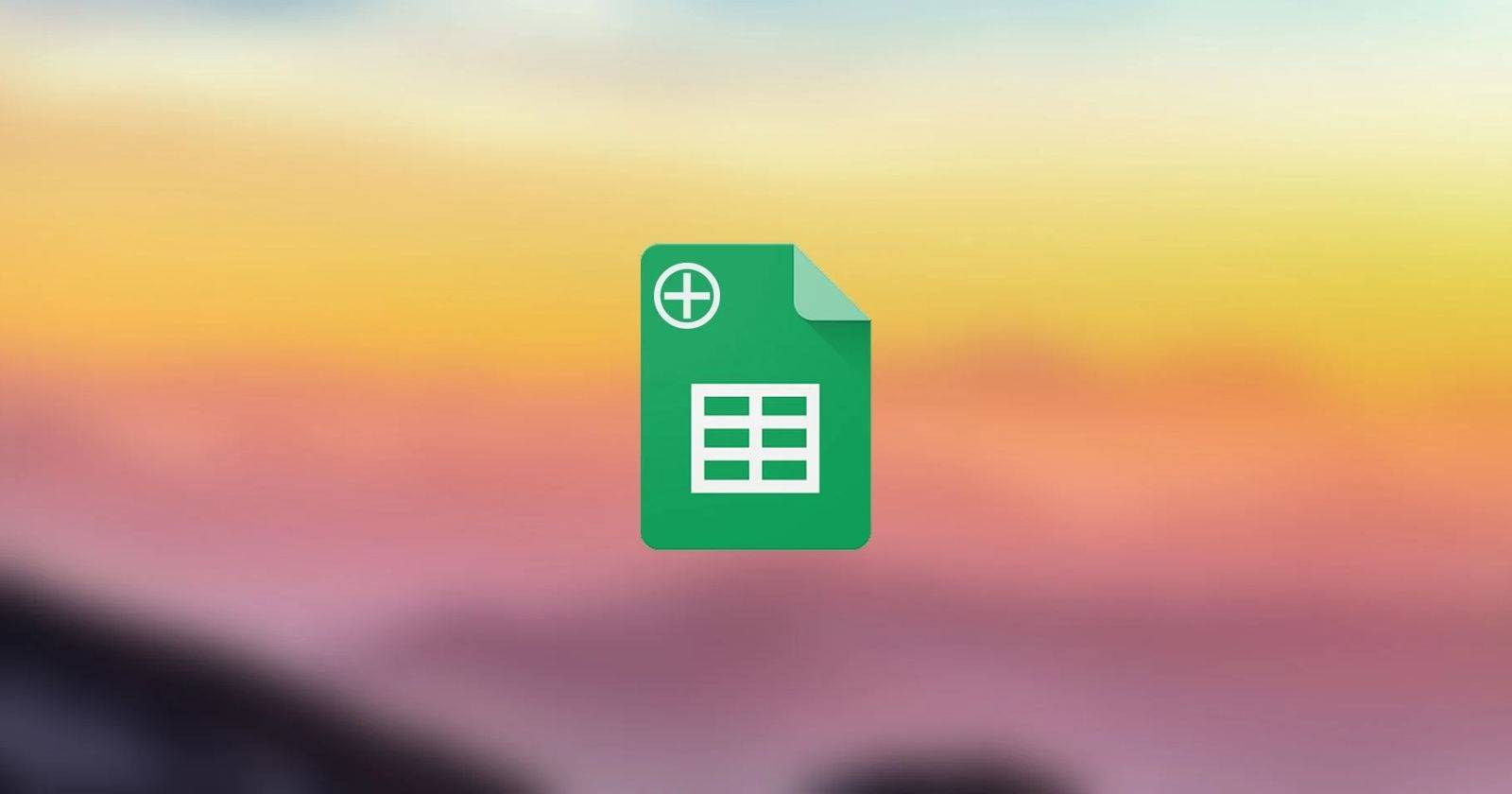 Логотип Google Таблиц на фоне