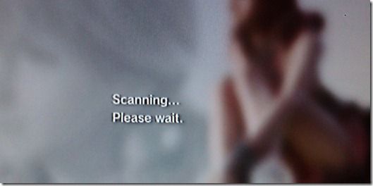 PS3 показывает процесс поиска сетевых медиа