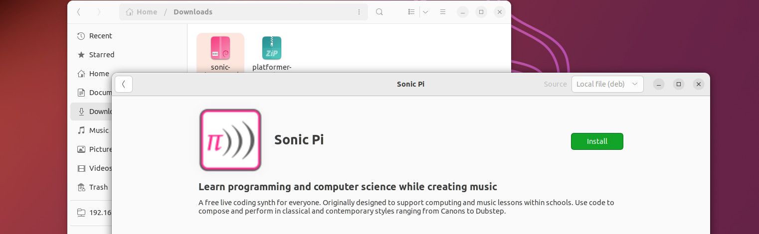 установщик sonic pi