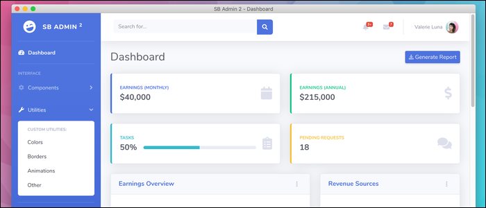 Пример шаблона Bootstrap, загруженного в Electron