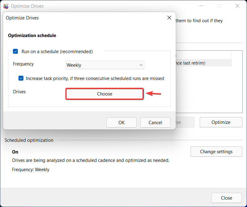 Выбор дисков для оптимизации